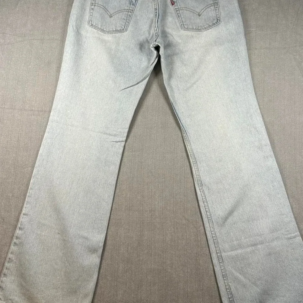 Levis 518 Superlow Boot Cut Jeans Light Wash Denim Vintage USA Made Size 13 JR M